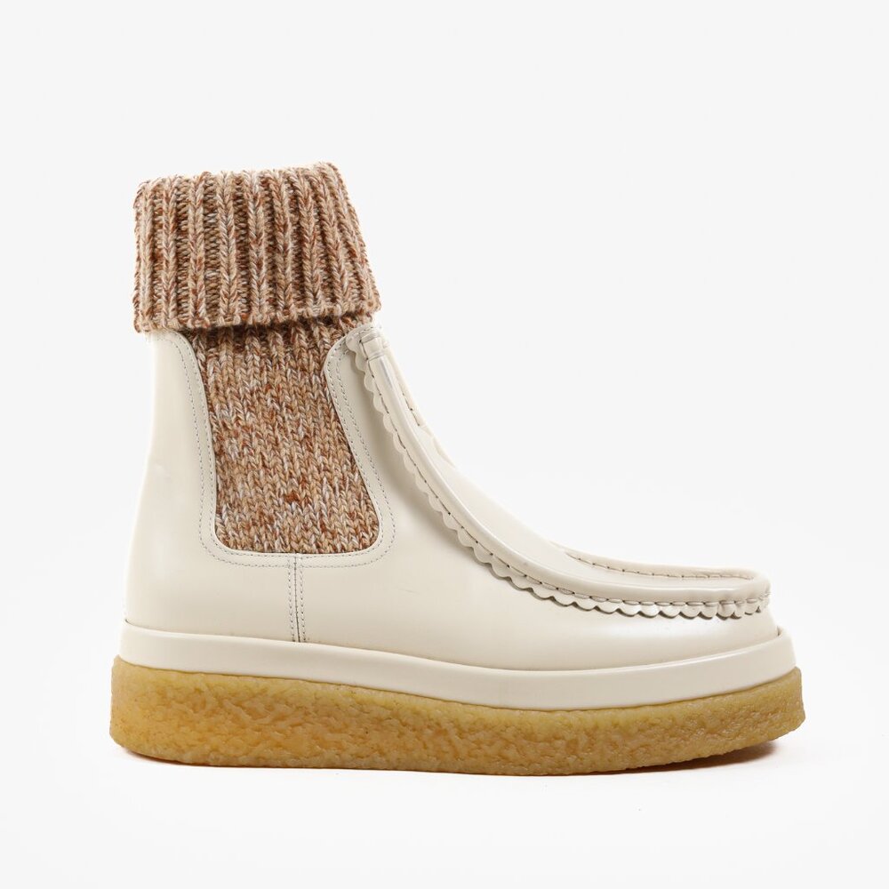 Chloe Beige Jamie Sock Boots